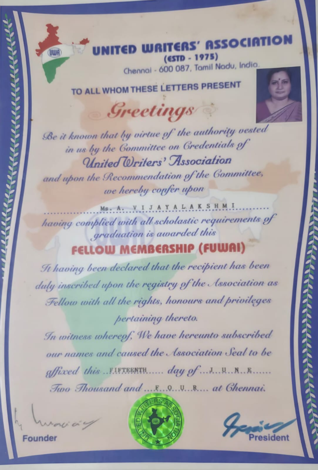 Certificate 6